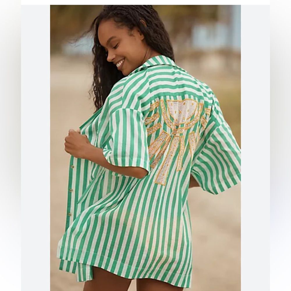 Anthropologie Celandine Oversized
Buttondown Shirt 2X Plus